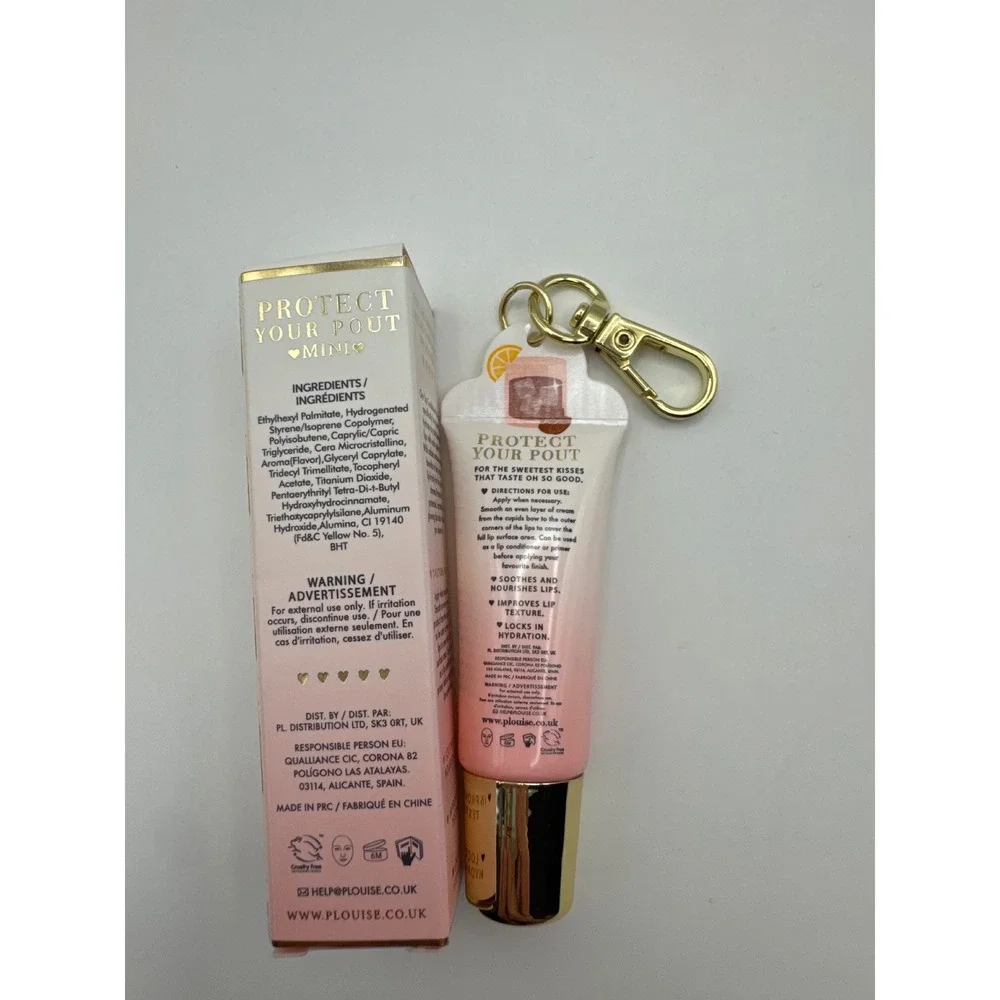 PLouise Protect Your Pout Mini Lip Conditioner Dizzy Cola Keychain Set Pink‎ New